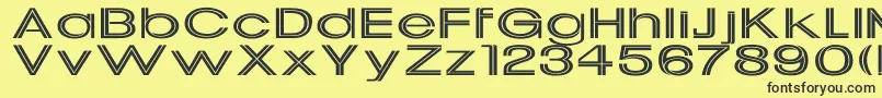 UptightEx Font – Black Fonts on Yellow Background