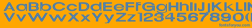 UptightEx Font – Blue Fonts on Orange Background