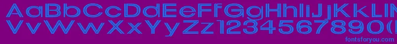 UptightEx Font – Blue Fonts on Purple Background