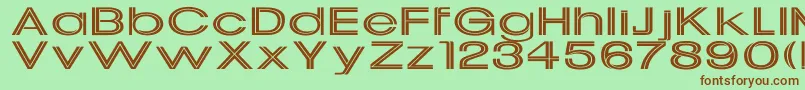 UptightEx Font – Brown Fonts on Green Background