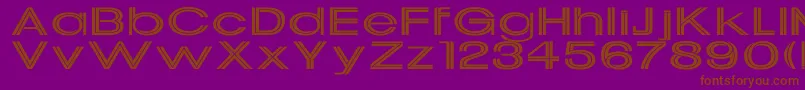 UptightEx Font – Brown Fonts on Purple Background