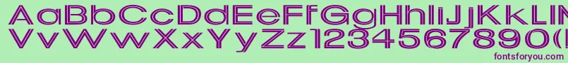 UptightEx Font – Purple Fonts on Green Background