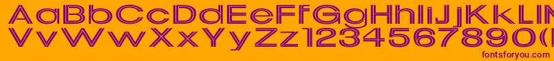 UptightEx Font – Purple Fonts on Orange Background