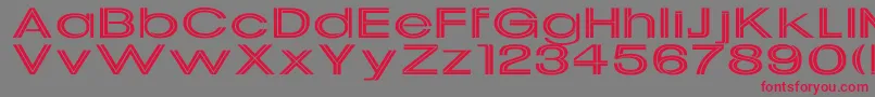 UptightEx Font – Red Fonts on Gray Background