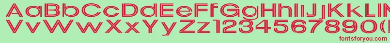 UptightEx Font – Red Fonts on Green Background