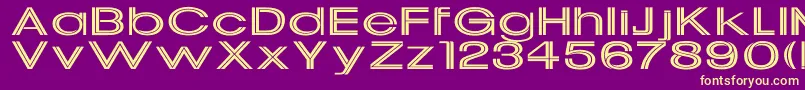 UptightEx Font – Yellow Fonts on Purple Background