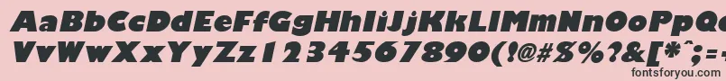 Fonte GiliganblackItalic – fontes pretas em um fundo rosa