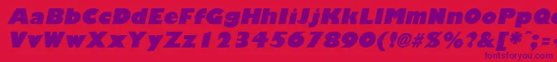 GiliganblackItalic Font – Purple Fonts on Red Background