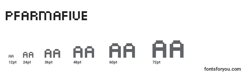 Размеры шрифта PfArmaFive