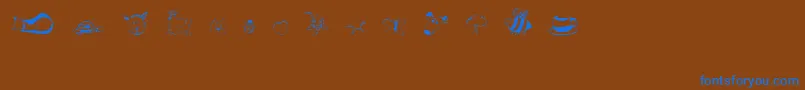 AndisCritters Font – Blue Fonts on Brown Background