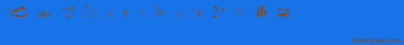 AndisCritters Font – Brown Fonts on Blue Background