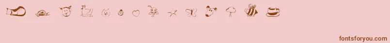 AndisCritters Font – Brown Fonts on Pink Background