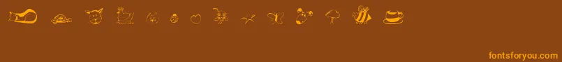 AndisCritters Font – Orange Fonts on Brown Background