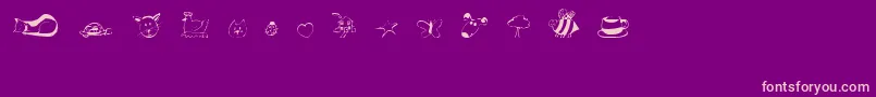 AndisCritters Font – Pink Fonts on Purple Background