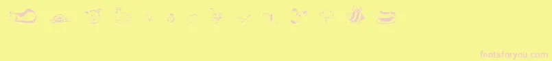 AndisCritters Font – Pink Fonts on Yellow Background