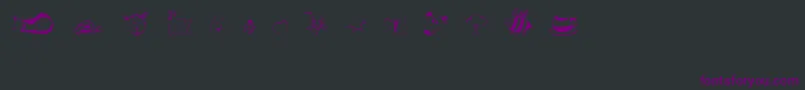 AndisCritters Font – Purple Fonts on Black Background