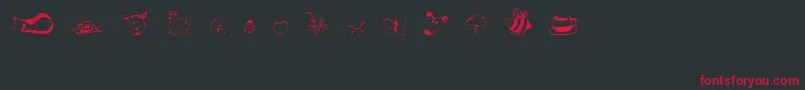 AndisCritters Font – Red Fonts on Black Background