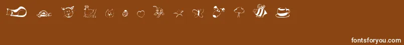 AndisCritters Font – White Fonts on Brown Background