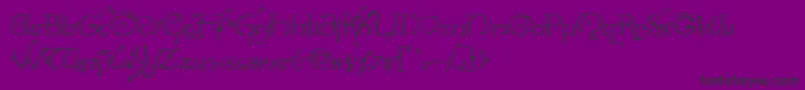 Hollyjingle Font – Black Fonts on Purple Background