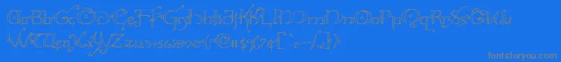 Hollyjingle-Schriftart – Graue Schriften auf blauem Hintergrund