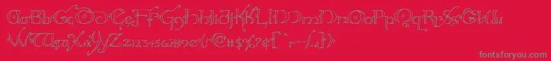 フォントHollyjingle – 赤い背景に灰色の文字