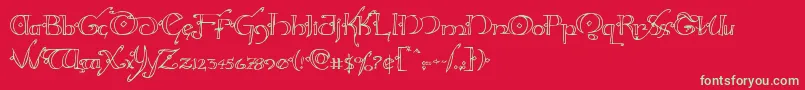 Hollyjingle Font – Green Fonts on Red Background