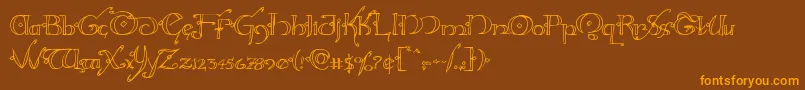 Hollyjingle Font – Orange Fonts on Brown Background