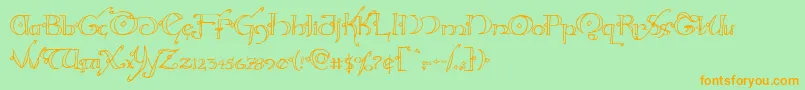 Hollyjingle Font – Orange Fonts on Green Background
