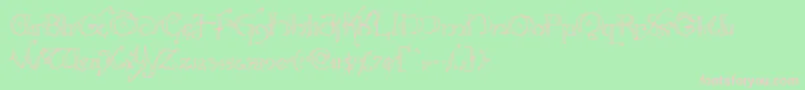 Hollyjingle Font – Pink Fonts on Green Background