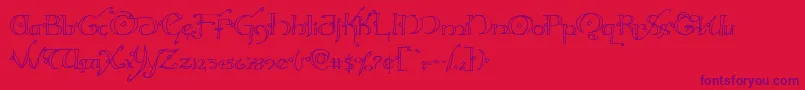 Hollyjingle Font – Purple Fonts on Red Background