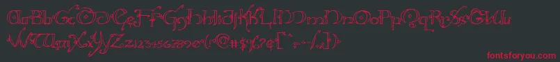 Hollyjingle Font – Red Fonts on Black Background