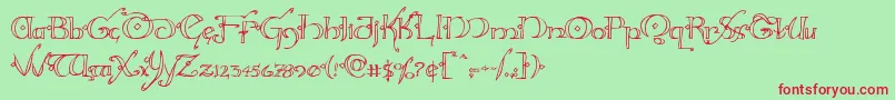 Hollyjingle Font – Red Fonts on Green Background