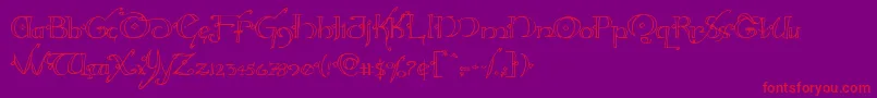 Hollyjingle-Schriftart – Rote Schriften auf violettem Hintergrund