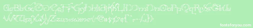 Hollyjingle Font – White Fonts on Green Background