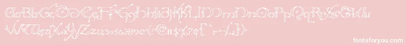 Hollyjingle Font – White Fonts on Pink Background