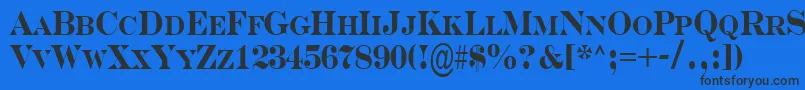 Serifncb Font – Black Fonts on Blue Background