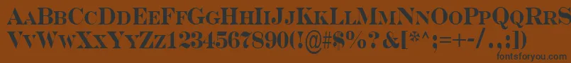 Serifncb Font – Black Fonts on Brown Background