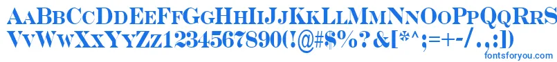 Serifncb Font – Blue Fonts on White Background