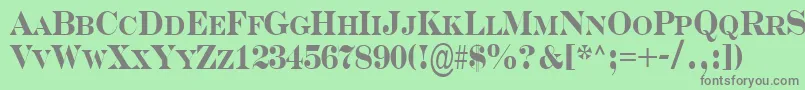Serifncb Font – Gray Fonts on Green Background