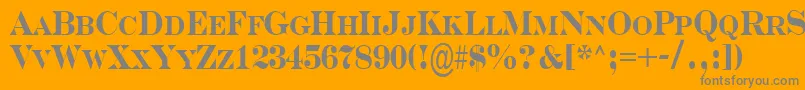 Serifncb Font – Gray Fonts on Orange Background