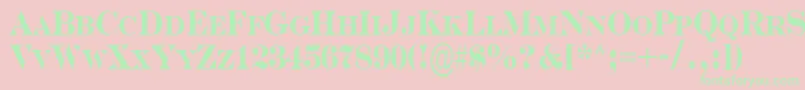 Serifncb Font – Green Fonts on Pink Background