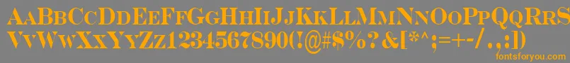 Serifncb Font – Orange Fonts on Gray Background