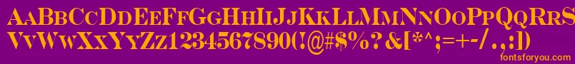 Serifncb Font – Orange Fonts on Purple Background