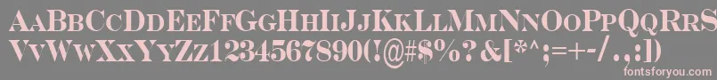 Serifncb Font – Pink Fonts on Gray Background