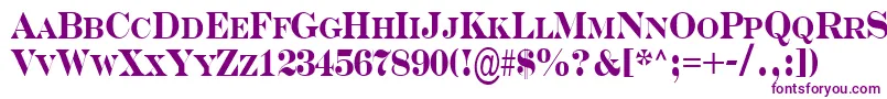 Serifncb Font – Purple Fonts on White Background