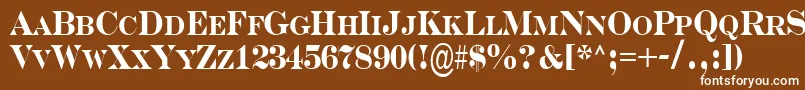 Serifncb Font – White Fonts on Brown Background