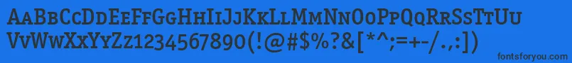 Officinasermdscitctt Font – Black Fonts on Blue Background