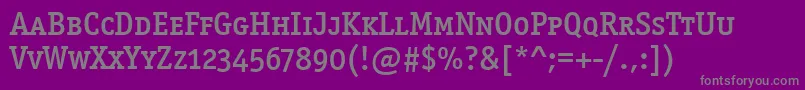Officinasermdscitctt Font – Gray Fonts on Purple Background