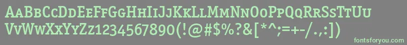 Officinasermdscitctt Font – Green Fonts on Gray Background