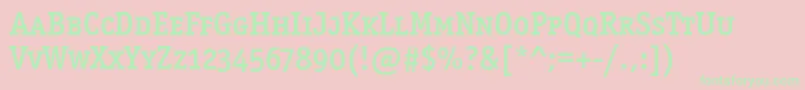 Officinasermdscitctt Font – Green Fonts on Pink Background
